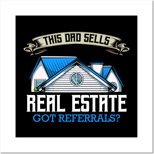Realtor - This Dad Sells Real Estate - Funny Father's Day Gift Wall Art by Lumio Gifts